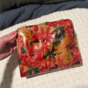 NWOT Patricia Nash Vibrant Floral Leather Purse